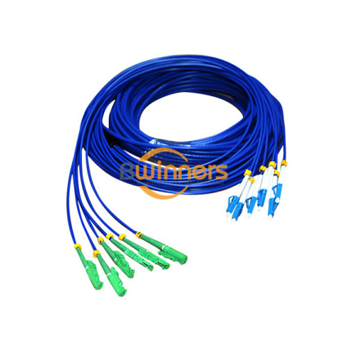 6F FC-E2000 APC SM หุ้มเกราะ PVC (OFNR) จัมเปอร์ออปติกกลางแจ้ง