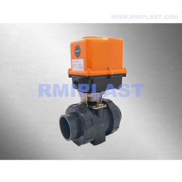 UPVC electric ball valve 24VDC