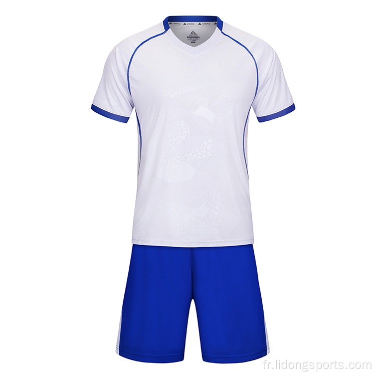 Pratiques de football noir Jersey Youth Soccer Uniforms sets