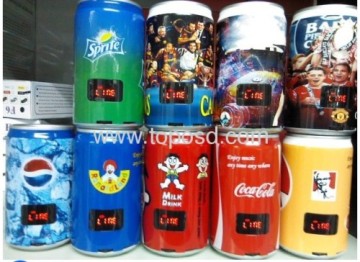 2013 New Product Coca Cola Speaker With Screen Peips Sprite Fanta 7up Kfc M Budweiser More Model Usb Speakers