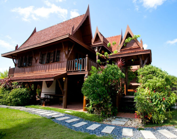 beautiful wooden log house