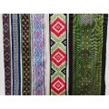 Ruban jacquard multicolore style ethnique