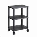 New design three shelf adjustable plastic printer stand with wheels