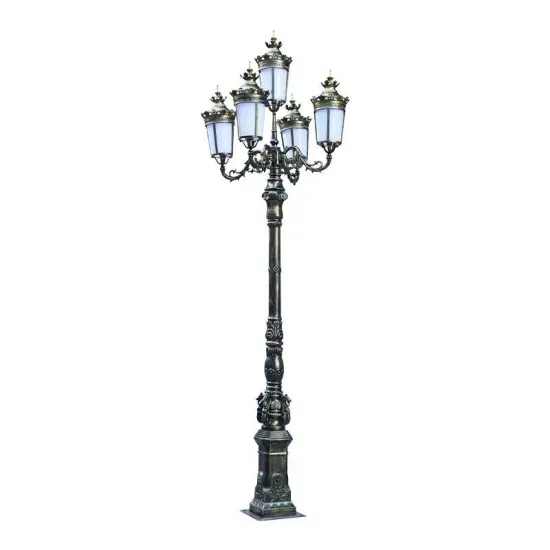 Hot Dip Galvanized Outdoor Garden Light Poles - Huatai (3m/4m/5m)