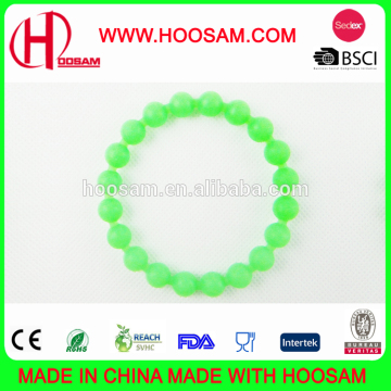Silicone Bead Bracelets, Various Colors Available