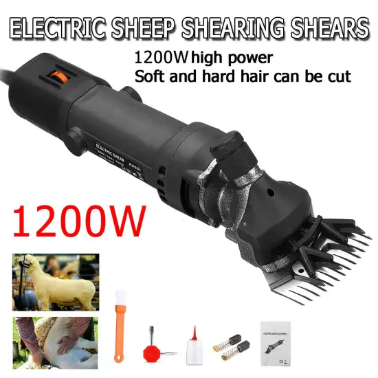 1200W 6 gears Electric Sheep Shearing Cutter Goat Wool Shaving Adjustment Push Trimmer Tool Powerful Scissor Machine 110V220V