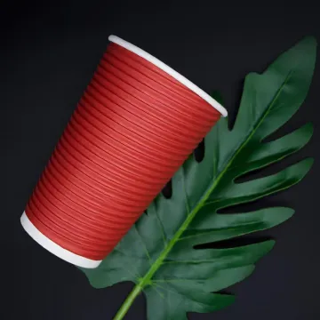 Disposable 16oz Ripple Wall Coffee Paper Cups