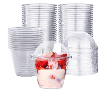 Custom Logo PET Plastic Disposable Cups - Clear, Transparent, 10oz to 32oz