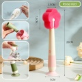 Suction cup long-handled multi-purpose cleaning brush