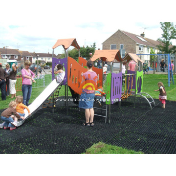 Commercial Outdoor Wooden Playground Equipment Play Slides