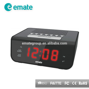 digital dual alarm clock with FM radio