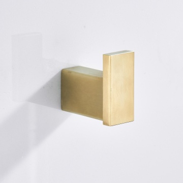 Brushed Gold Bathroom Hook - Hotel 304 Stainless Steel Square Clothes Hanger