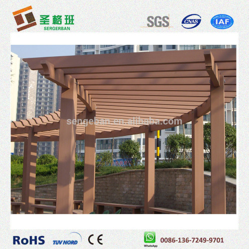 wpc pergola/wood plastic balcony pergola/wpc gazebo