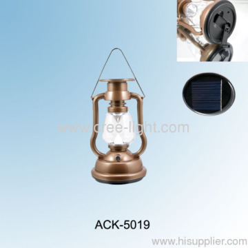 1 Watt + 6red Led Solar Crank Camping Lantern Ack-5019 