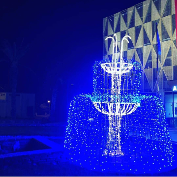 IP65 Waterproof Multi Color Fountain 3D LED Motif Light