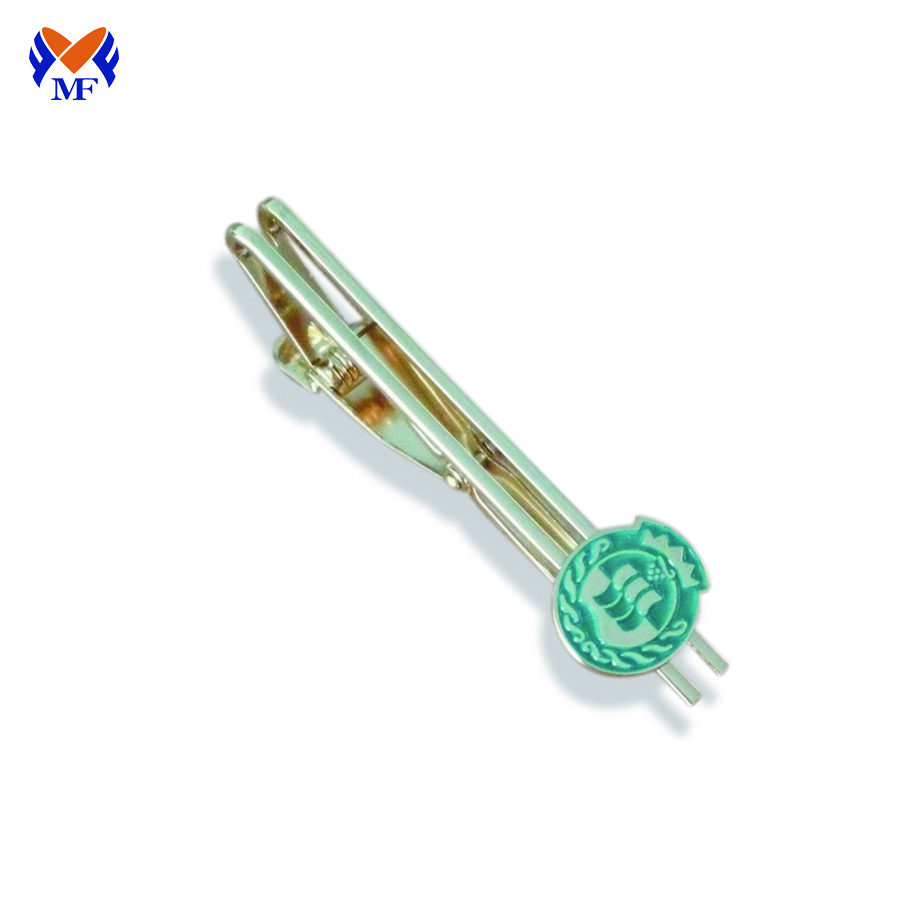 School logo tie clip with gift box