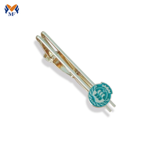 School logo tie clip with gift box