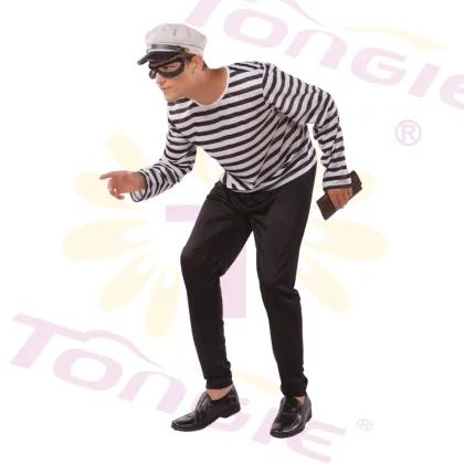 Mens Carnival Party Prisoner Costume Gangster Costumes