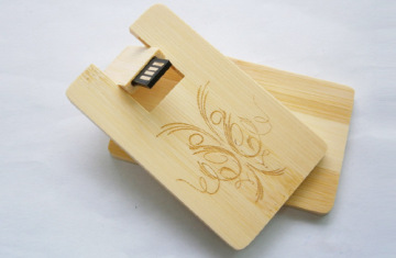 Card Shape Wood USB Flash Driver, USB Stick