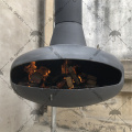 Balck Color Real Wood Charcoal Fuel Hanging Fireplace