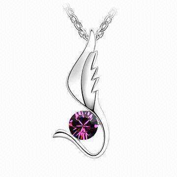 Swarovski Necklace, Decorated with Rhinestones, Customized Designs are Accepted