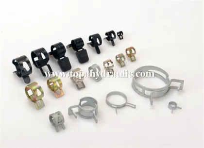 Black steel spring hose clamps