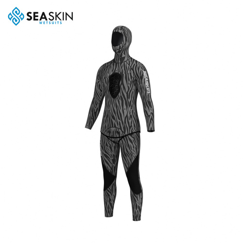 Seaskin 7mm Camo Neorprene Full Body Hood Wetsuit