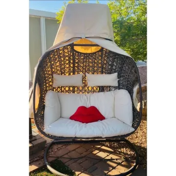 Rattan Outdoor Egg Chair Swing - Garden Patio Hanging Furniture