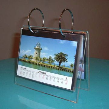 Acrylic Table Calendar, Customized Designs, Specifications, Various Silkscreen Logos Available