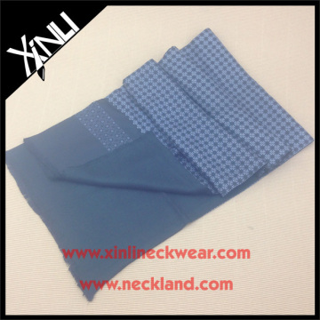 New Design Double Side Screen Print And Brushed 100% Silk Men Magic Scarf