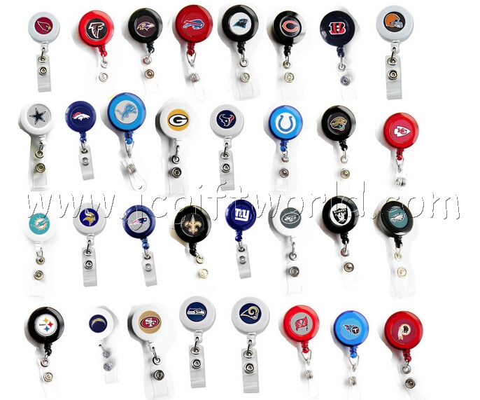 Custom Plastic Retractable Reel ID Card Badge Holder