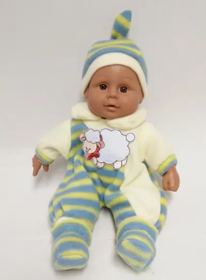 12" Shape Brown Skin Baby Vinyl Doll