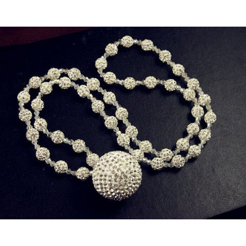 Collar de perlas de gran bola de Shamballa Shamballa de alta calidad