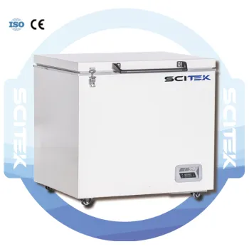 SCITEK LED Display Chest Freezer: -10 to -25 Degrees Laboratory and Medical Refrigerator