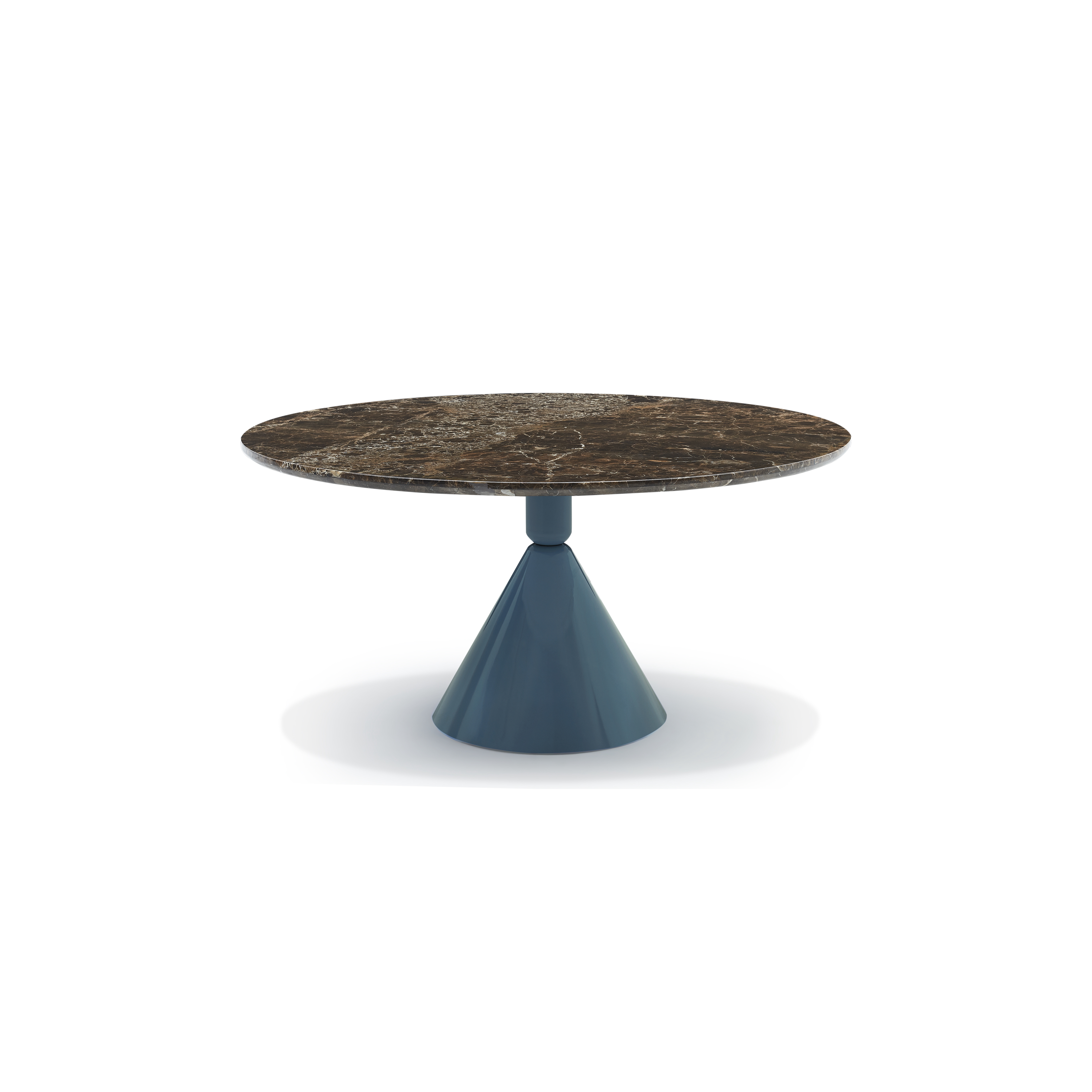 Mesa de madera superior de mármol, mesa redonda