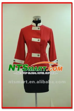Skirt hotel uniform Red hotel uniform Lady hotel uniform