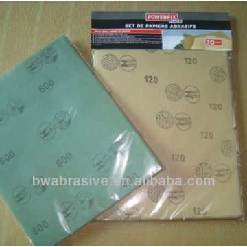 Abrasive paper set