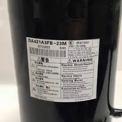 TOSHIBA DA421A3FB Inverter Refrigerating Compressor for Air Conditioning