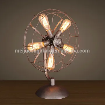 2015 Hot unique vintage fans table lamp