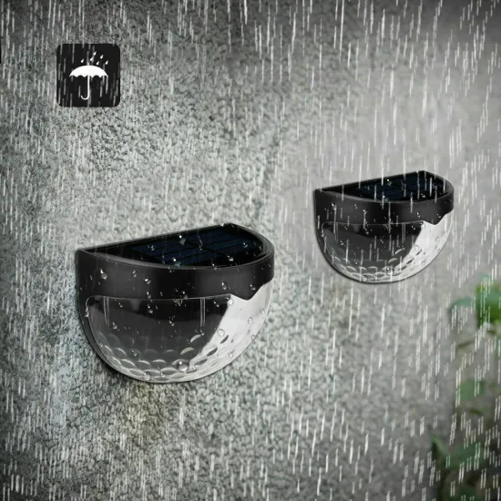 Waterproof Solar-Powered 6 LED Wall Light for Outdoor Garden
