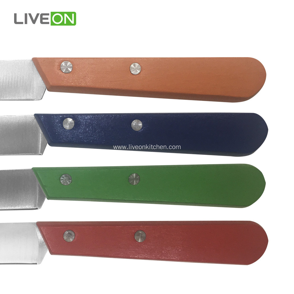 Beech Wood Handle Paring Knife 4-Piece Set