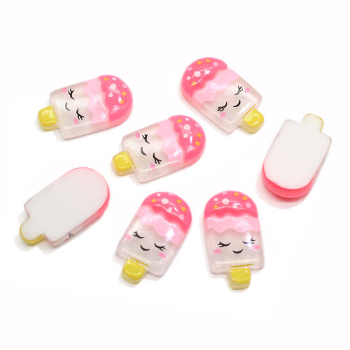 Wholesale Kawaii Popsicle Resin Beads Charms Three Colors Cute Summer Food Keychain DIY Deco Fashion Pendant Jewelry Accessories