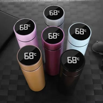 500ml Stainless Steel Thermos Vacuum Flask with Temperature Display