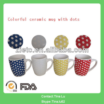 ceramic mugs/cup with dots design/coffee cup/milk cup