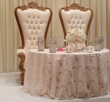 Luxury Royal Wedding Red Throne Chairs