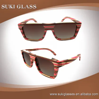 2016 OEM bamboo wood sunglasses polarized lens optical attribute sunglasses