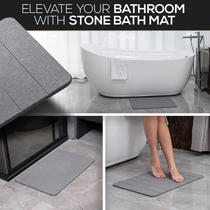Super September Diatomite Earth Shower Mats - Size: 15.4\"*23.6\