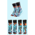 Socks men's winter mid-tube trend printing stockings