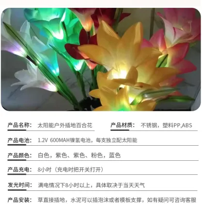 Simulation Lily Lawn Lights