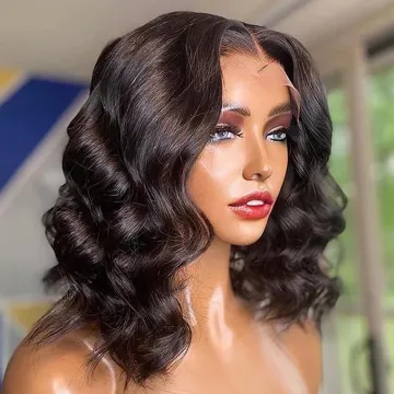 Cuticle Aligned Virgin Hair Transparent Swiss Lace 13x4 Wigs Loose Wave Lace Frontal Wigs